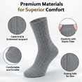 thumbnail image 3 of Loritta Secret Womens Crew Socks, 7 Pairs Cotton Knit  Casual Dress Breathable Ladies Socks for Women, Size 9-11, 3 of 9