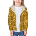 thumbnail image 3 of Kids Zip Up Hoodie for Boys Girls Toddler - Gold Glitter Lightweight Long Sleeve 2T Boys Girl Clothes, Sun Protection Windproof Jackets Hoodie Sweatshirt, 3 of 7