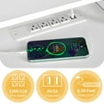 thumbnail image 5 of Uforic Computer Desk with Hutch& Led Light, Gaming Desk with Power Outlets, Home Office Desk, White, 5 of 11