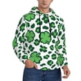 thumbnail image 2 of Naloa Leopard print St. Patrick's Day Men's Casual Hooded Collar Drawstring Hoodies Pullover Sweatshirts Casual Long Sleeve Shirts-3X-Large, 2 of 7
