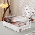 thumbnail image 5 of Erosebridal Watercolor Magnolia Zipper Queen Comforter Set with Fitted Sheet and 2 Pillowcases for Girls, Botanical Branches Art Zipper Bedding Set, Gray Reversible, 4pcs, 5 of 7