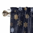 thumbnail image 5 of Navy Blue Yellow White Christmas Kitchen Curtain 2 Panels Tiers Curtains 24 Inch Length, Xmas Snowflake Winter Curtains Rod Pocket Curtains Window Drapes Treatment Window Cafe Curtains, 5 of 5