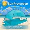 thumbnail image 2 of Beach Umbrella Tent Automatic Pop Up Sun Shelter UPF 50+ Cabana Camping Hiking Canopy by Alvantor, 2 of 11