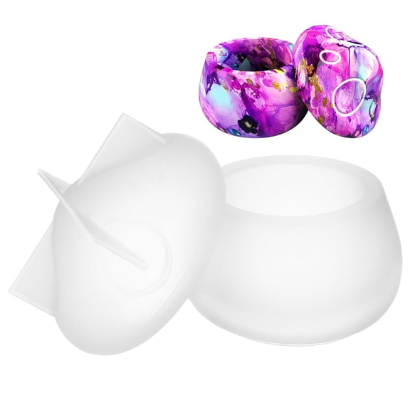 DEEPCRAFF Mushroom Resin Mold Silicone Mold for DIY Epoxy Crafting Safe Flexible White Design