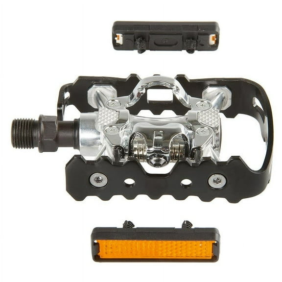 Exustar E-PM818 Dual Sided Pedals, Body: Aluminum, Spindle: Cr-Mo, 9/16'', Black