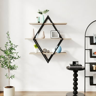 Rhombus Shape Wall Mounted Shelf