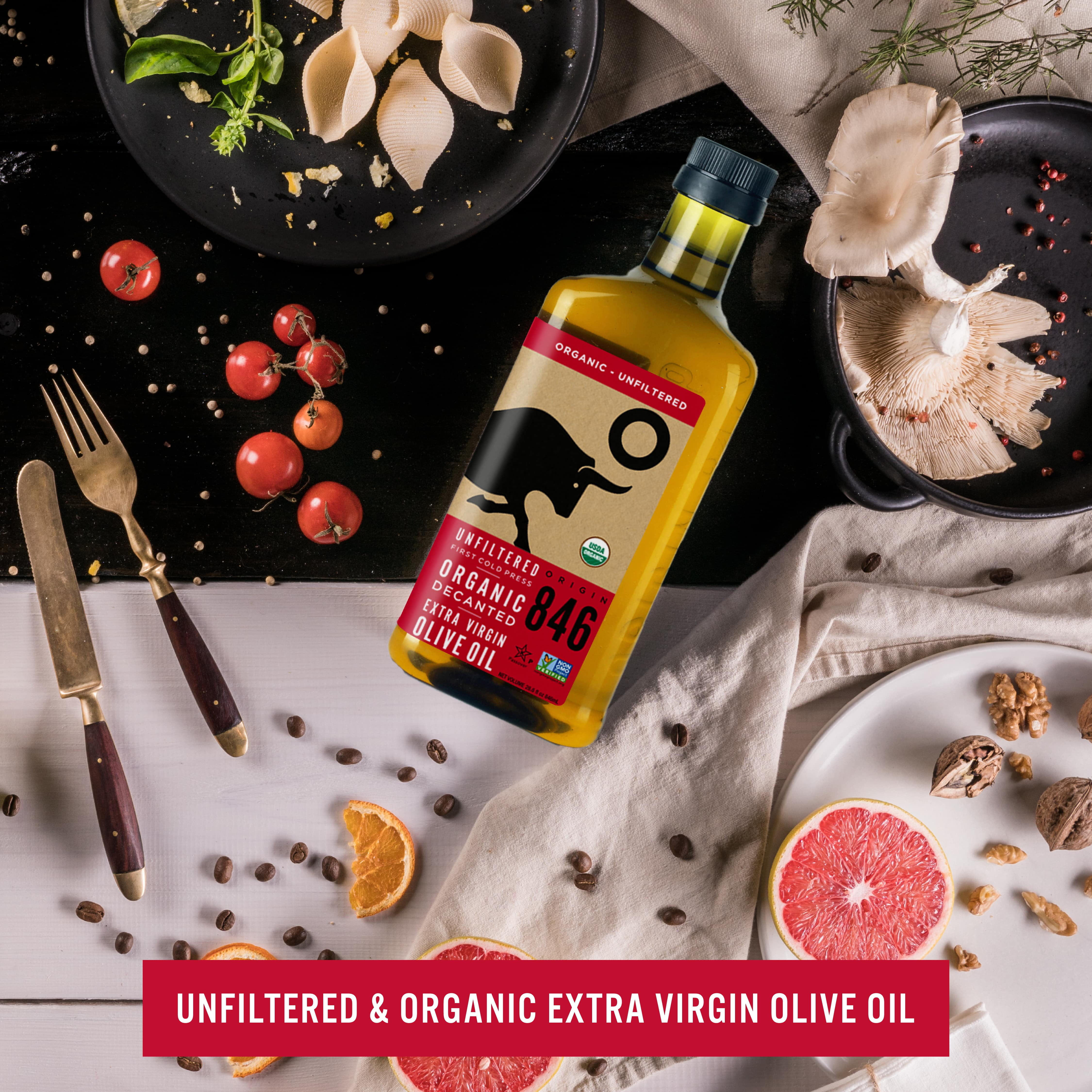 Origin 846 Unfiltered Organic Extra Virgin Olive Oil, 28.6 Fl Oz