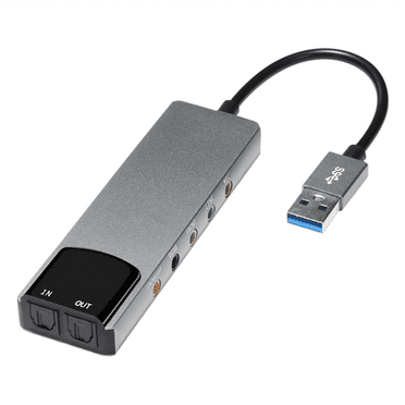 6-in-1 USB External Optical Sound Card Multifunction Audio Converter Adapter for Notebook Aluminium Sound Card