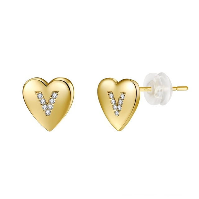 Pendientes para mujer, regalos para mujer, tendencia de moda, pendientes de aleación combinables con 25 letras, accesorios para damas, pendiente A