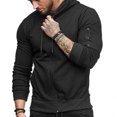 thumbnail image 1 of Sudadera con Cremallera Completa para Hombre Sudadera Informal con Estilo para Hombre Sudadera de Manga Larga con Bolsillos Grandes para Fitness Negro L, 1 of 8