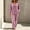 Pink, variant on Women's Casual Velvet Two Piece Set V Neck Button Long Sleeve Top and Wide Leg Pants Soft Loungewear Outfit for Daily Home Wear Wine