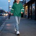 thumbnail image 6 of mgoYE Girls Fashion Hoodies Kids Cute Striped Long Sleeve Tops Hooded Sweatshirts, 6 of 7