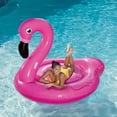 thumbnail image 3 of Summer Waves Jumbo Inflatable Pink Flamingo Ride-On Pool Raft + Gold Swan Float, 3 of 12