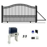 ALEKO Garden Yard Steel Single Sliding 18 ft Gate Paris Style with Gate Opener