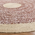 thumbnail image 2 of Indian Handwoven Braided Natural Jute with Brown Cotton Round Rug, Bedroom, Entryways, Dining Room, Hallways, Kids' Rooms, Size - (10' Round), 2 of 3