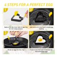 thumbnail image 4 of Moldes antiadherentes para hacer huevos con forma de estrella, corazón, flor y círculo con mango de silicona para bandeja para hornear huevos y panqueques, 4 of 5