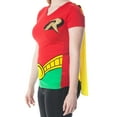 thumbnail image 2 of DC Comics Costume de Robin T-Shirt Rouge pour Femmes avec Cape, 2 of 4