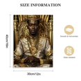 thumbnail image 2 of Feiri  Vintage Black King and Queen Canvas Wall Art with Golden Frame Black Couple African American Men Portrait Wall Decor  12x16 in, 2 of 5