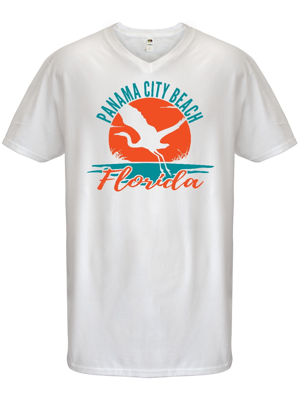 INKtastic - Panama City Beach Florida Men's V-Neck T-Shirt - Walmart ...
