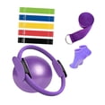 thumbnail image 2 of 9 piezas de aros de pilates esenciales, pelota de pilates para estirar en casa, regalo de fitness para mujeres Púrpura, 2 of 9