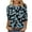 Blue, variant on Spring Tops for Women Womens Tops under $10 Plus Size Printed Loose T-Shirt 3/4 Sleeve Blouse Round Neck Casual Tops