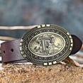 thumbnail image 4 of Mens Western Belt Buckle - Initial Cowboy Letter Oval Belt Buckles for Women, 4 of 10