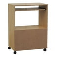 thumbnail image 3 of Kings Brand Furniture - Byron Microwave Kitchen Cart with Two Doors and Shelf for Storage, Beech, 3 of 4