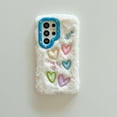 thumbnail image 6 of Allytechgroup Plush Case for Samsung Galaxy A15, Cute Big Heart with Love Camera Lens Kickstand for Girls Women Soft TPU Shockproof Protective Girly for Samsung Galaxy A15, White, 6 of 6