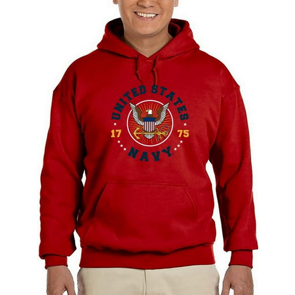 United States Navy Hoodie Men -Navy Designs, Male x-Large