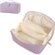 thumbnail image 2 of Large Cosmetic Bag PU Leather Makeup Bag Storage Makeup Bag For Women Girls 2 Layer Travel Toiletry Bag With Handle Divider Large Opening Metal Zipper, 2 of 4
