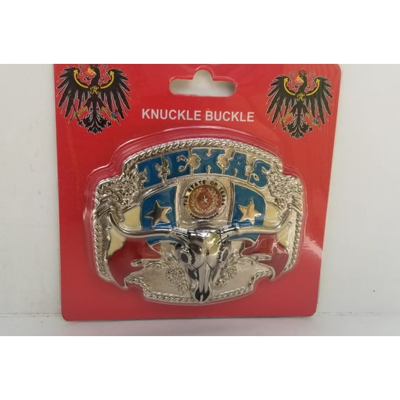 The State of Texas Seal Silver & Gold Belt Buckle