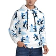 thumbnail image 2 of Haiem Penguin Winter Fun Patterned Men's Hoodie with Kangaroo Pocket - Ideal Pullover Sweatshirt for Daily Wear, Travel, and Home-3X-Large, 2 of 7