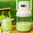 thumbnail image 3 of Portable Usb Rechargeable Juicer Blender With Extra Handle Lid For Travel Sports Smoothie Personal Size 1000Ml, 3 of 9