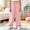 A261 Pink, variant on Girls Wide Leg Pants Elastic Waist Loose Fit Flowy Trousers Casual Lounge Summer Lightweight Relaxed Dance Sweatpants Flattering Playwear with Pockets
