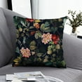Yolmart Linen Pillow Case Vintage Flower Cushion Night Rose Print
