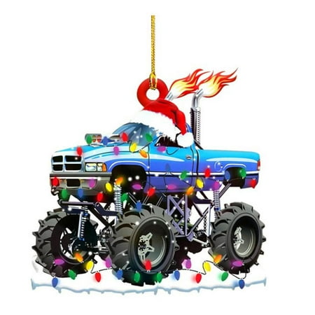 

Christmas Tree Pendant Hanging Decoration Gift Personalized Fire Truck Vehicle Truck Boat Excavator Pendant