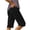 196#Black, variant on Bermuda Shorts for Women High Waisted Knee Length Linen Shorts with Pockets 2026 Summer Casual Beach Long Shorts