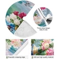 thumbnail image 5 of FMSHPON Flowers Birds Xmas Christmas Tree Skirt Stand Mat for Holiday Party Decoration Indoor Outdoor 36 inches, 5 of 6