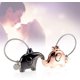 thumbnail image 3 of 1 par de llaveros de oro negro y rosa, llavero con colgante de cadena de elefante desmontable para parejas, amantes, regalo de San Valentín, llavero de aleación de zinc brillante, 3 of 5