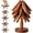 Walnut Wood, variant on Wooden Trivets for Hot Dishes, Tree Shape Trivet Set, 4 Walnut Wood + 1 Stand stored Like a Christmas Tree,Foldable Kitchen Wooden Trivet,for Hot Dishes、Pot、Bowl、Teapot、Hot Pot Holder(Walnut Wood)