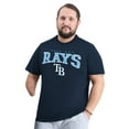 thumbnail image 2 of Men's G-III Sports by Carl Banks Navy Tampa Bay Rays Adaptive Classic Team Spirit T-Shirt, 2 of 6