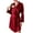 Wine, variant on VANLOFE Unisex Warm Pajamas Household Clothes Solid Bathrobe Lengthened Night-robe Woman's Nightgown Casual Robes Wine Robes Sleepwear for Woman S