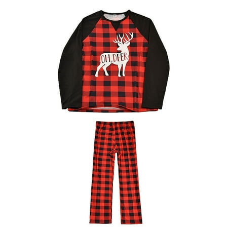 

Felirenzacia Cute Christmas Plaid Family European And American Pajamas Parent-child Suit Dad