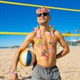 thumbnail image 6 of SDFGTstore Hawaiian Leis Set Flower Headband Wristbands Flowers Necklaces for Summers Beach Vacations Tropical Luaus Party Decors, 6 of 9