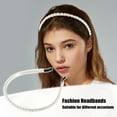 thumbnail image 2 of Unique Bargains 1 Pcs 2 Rows Rhinestone Headband Hairband for Women 0.31 Inch Wide Transparent, 2 of 7