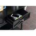 thumbnail image 4 of Pemberly Row Farmhouse 2 Drawer Console Table in Black Wood Finish, 4 of 6