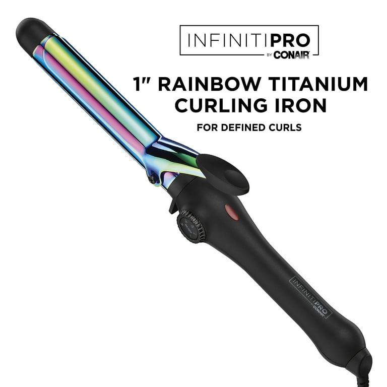 INFINITIPRO BY CONAIR Rainbow Titanium 1 Inch Curling Iron CD350