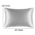 PiccoCasa Satin Pillowcases for Skin Set of 2, Zipper Closure Silver