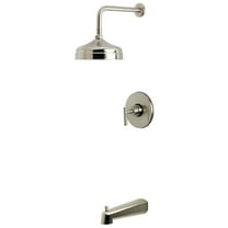 Kingston Brass KB6338CML Manhattan Single-Handle Pressure Balanced Tub and Shower Faucet, Brushed Nickel