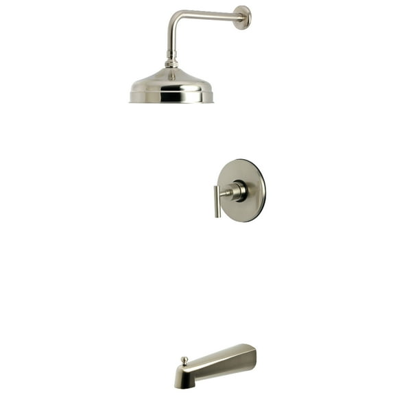 Kingston Brass KB6338CML Manhattan Single-Handle Pressure Balanced Tub and Shower Faucet, Brushed Nickel